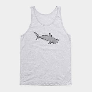 Hammerhead Shark Ink Art - ocean life design Tank Top